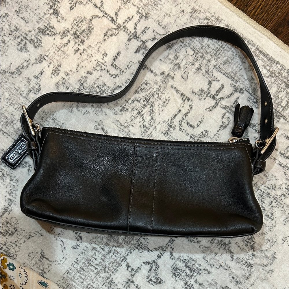 Coach Black Leather Shoulder Bag